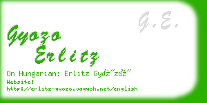 gyozo erlitz business card